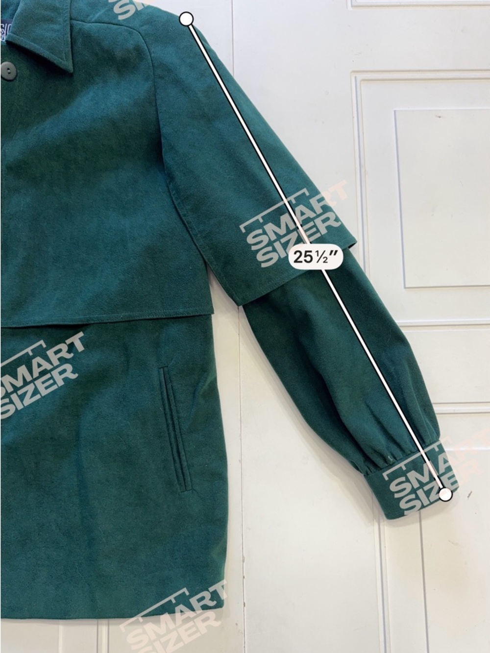 Utah Tailoring Vintage 70s/80s Women’s Sz L Green Ultrasuede Caped Jacket Rare - Picture 6 of 8